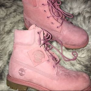 Pink Timberland Boots